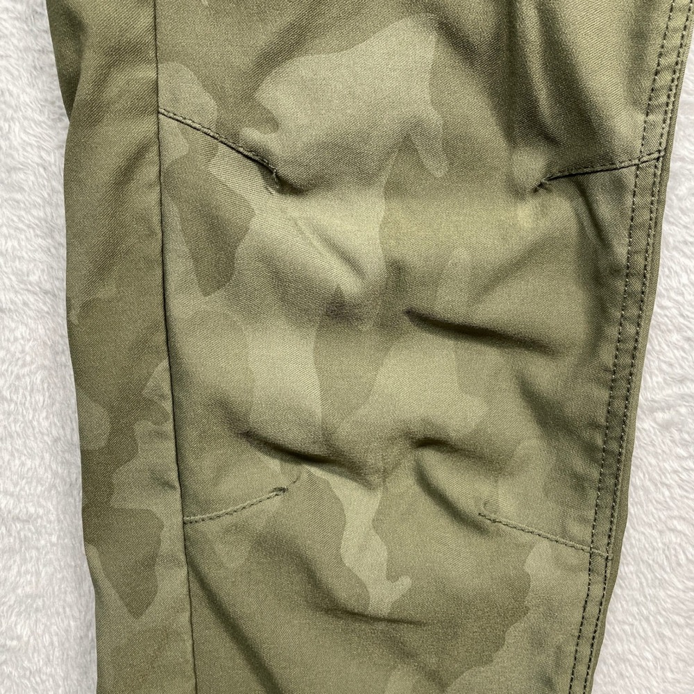 prAna Halle Straight Leg Pants Womens 2 Green Camo Hiking Cargo Stretch Mid Rise - Picture 3 of 16